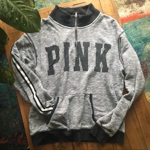 Pink Half-Zip Sweatshirt